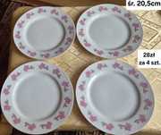 Talerzyki deserowe chińskie w różyczki 4 sztuki vintage