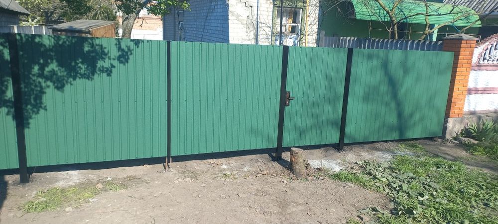 Ворота,установка заборов.Навесы для авто,поднавесы.