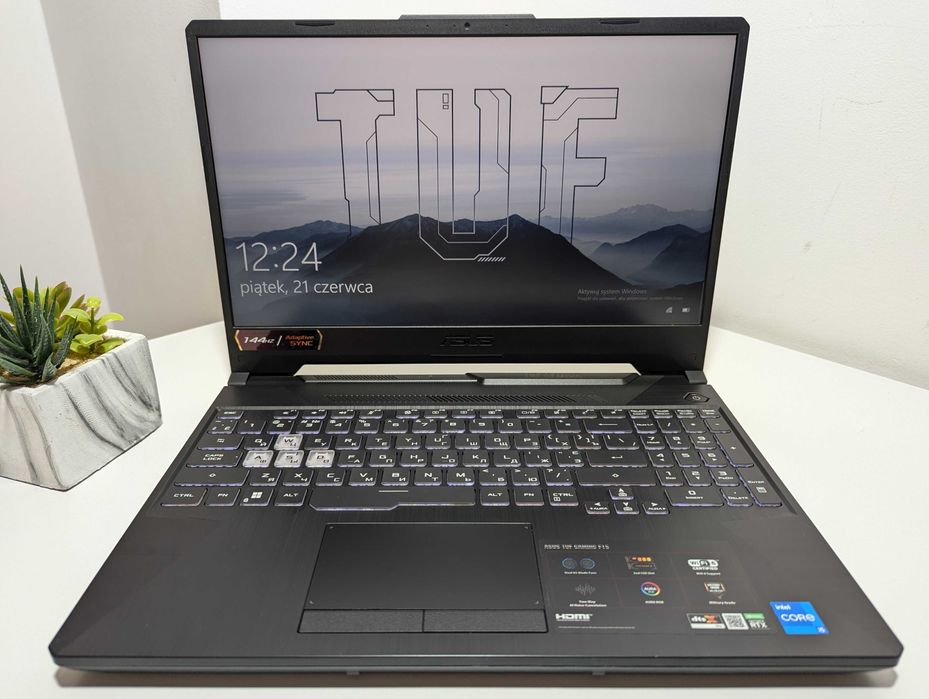 LAPTOP GAMINGOWY Asus TUF F15 NVidia GeForce RTX Intel Core komputer