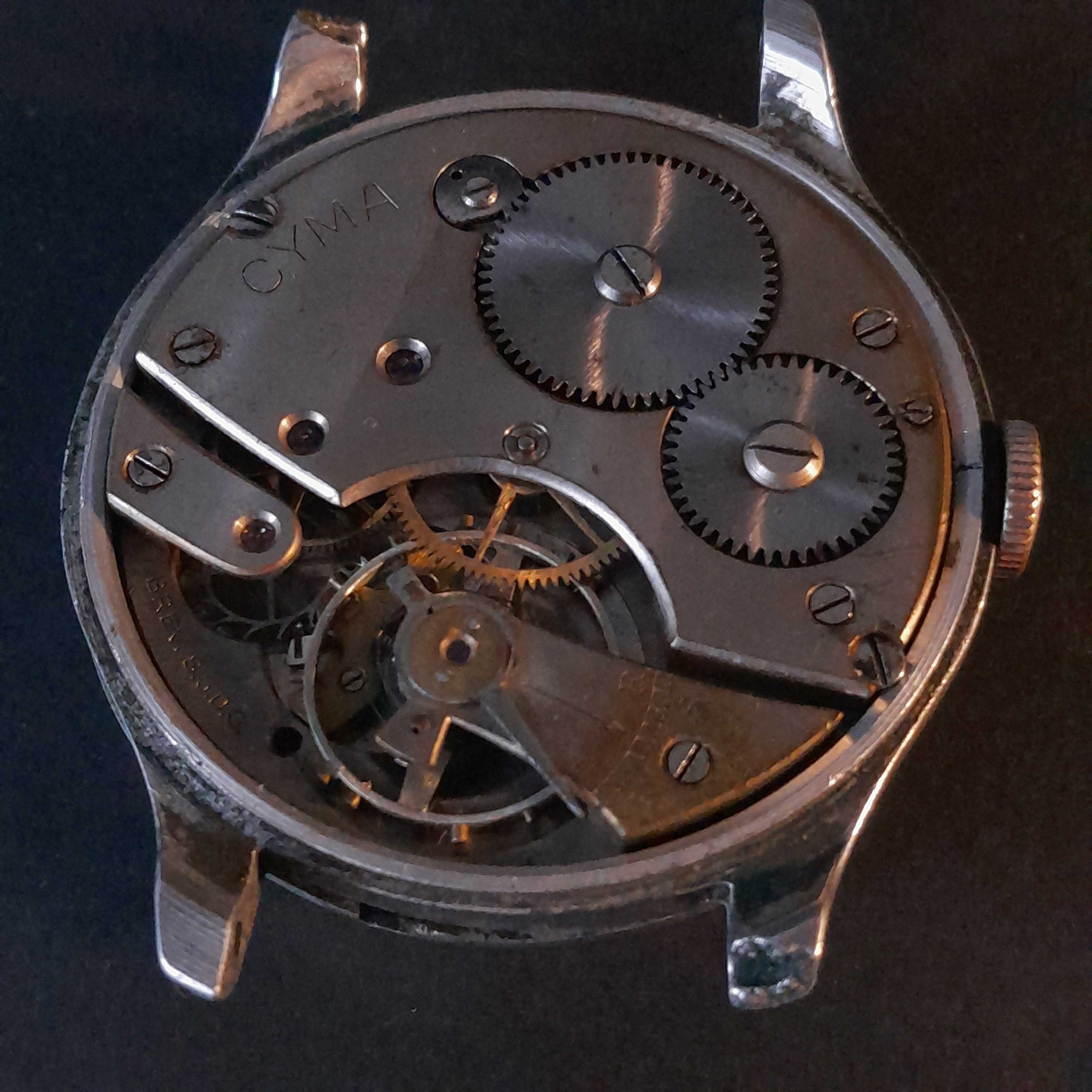 Cyma Zegarek mechaniczny Jumbo Pilot 45 mm Vintage Military