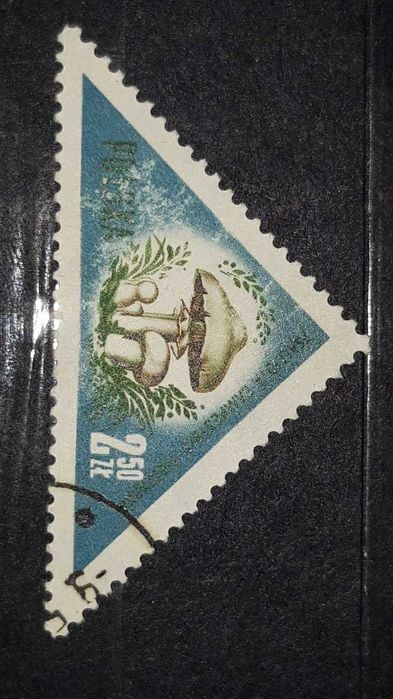 Usterka. Znaczek pocztowy Fi 953. Grzyby. Kasowany.