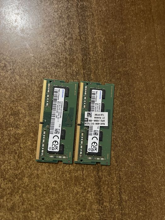 Оперативная память по 4гб ddr4, 3200 мгц