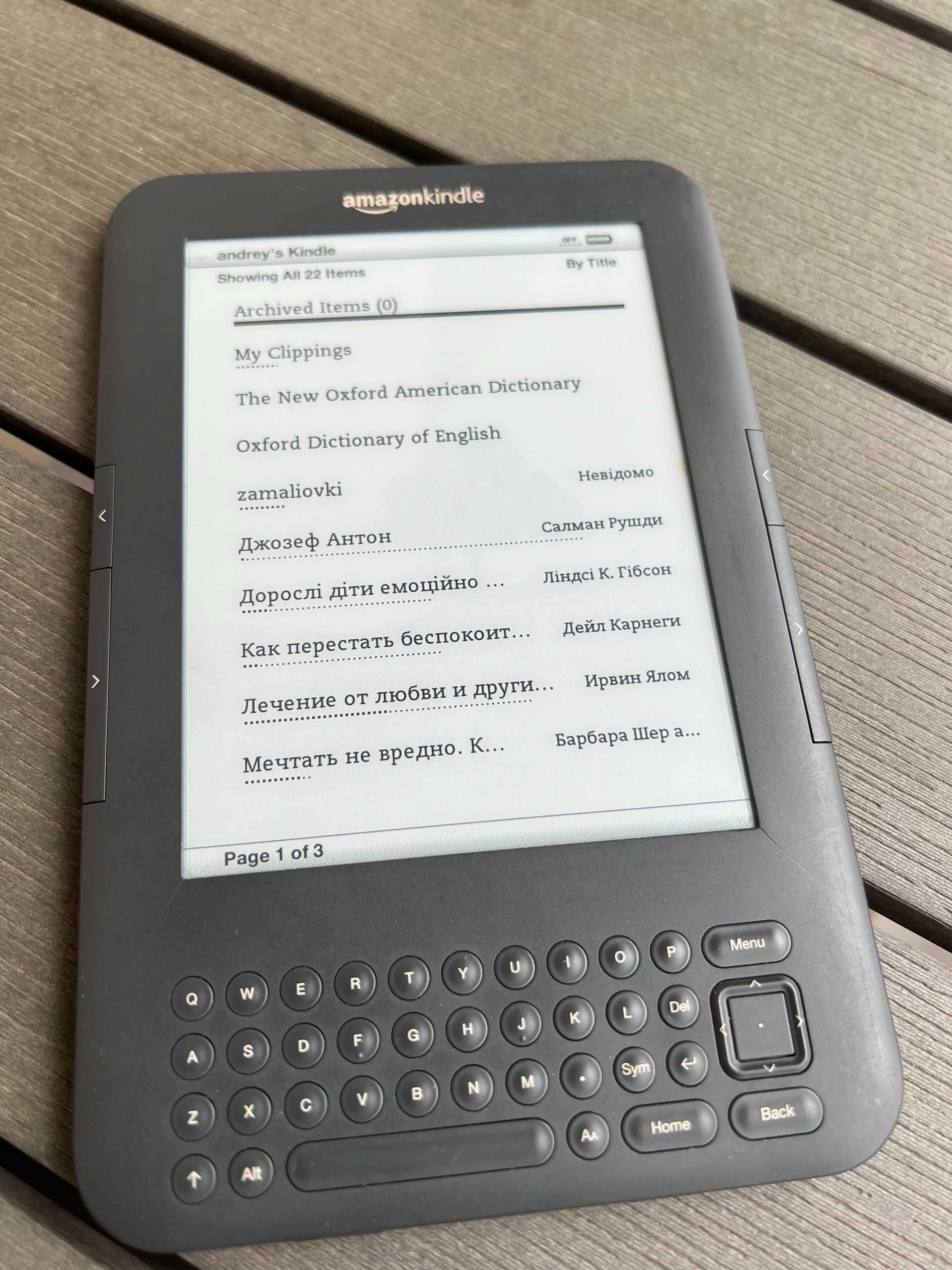 Электронная книга для чтения Amazon Kindle 3 WiFi 4gb (с клавиатурой)