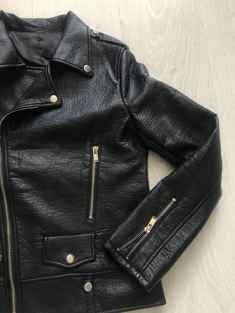 Косуха чорна,розпродаж курточок еко шкіра,куртка укорочена,эко кожа