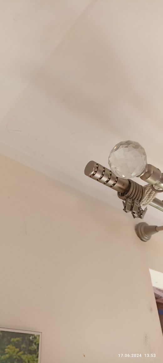 Karnisze 2 szt kryształowe Glamour