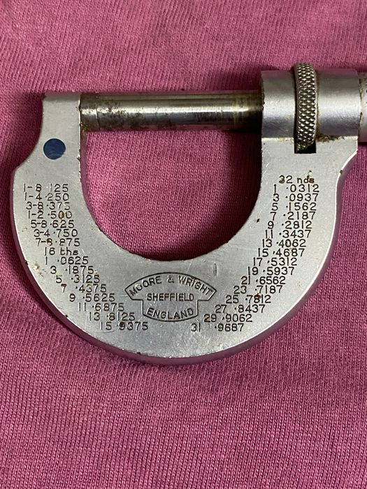 Микрометр винтажный Moore & Wright № 961B Made in Sheffield