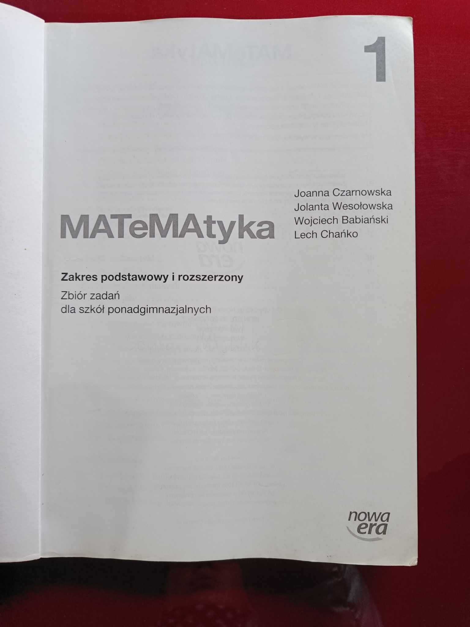 Matematyka 1 zbiór zadań Czarnowska Wesołowska