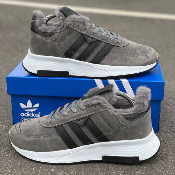 Чоловічі топові зимові кросівки на хутрі adidas40-44