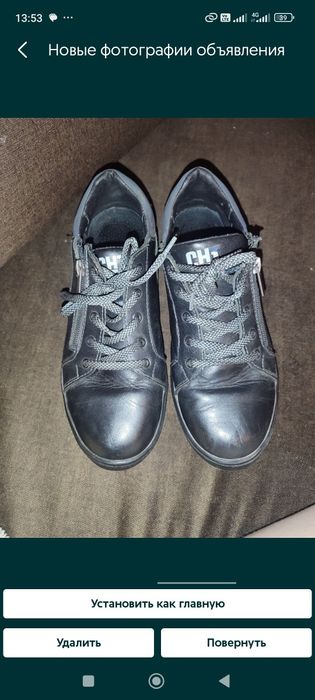 Кеди шкіряні для підлітка кросівки для хлопця