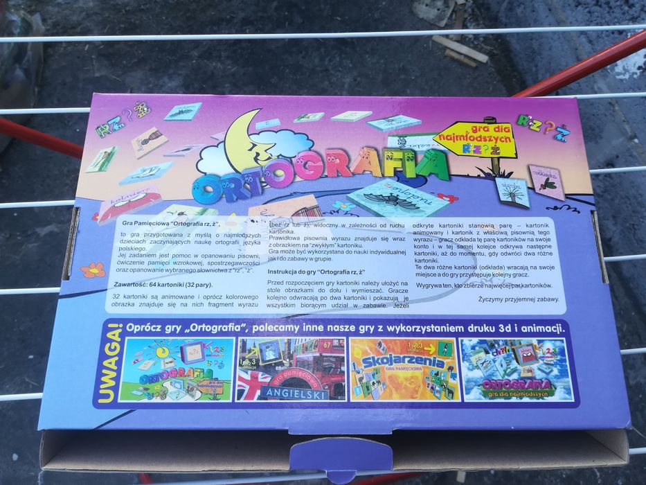 Gra pamięć "Ortografia Rz Ż" nauka dla najmłodszych
