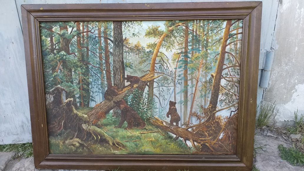 Продам картину 'утро в сосновом лесу' репродукции Шишкин.