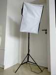 Lampa fotograficzna softbox 4 żarowki na statywie