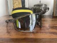 Nowe srebrne / szare okulary rowerowe z polaryzacją UV męskie damskie