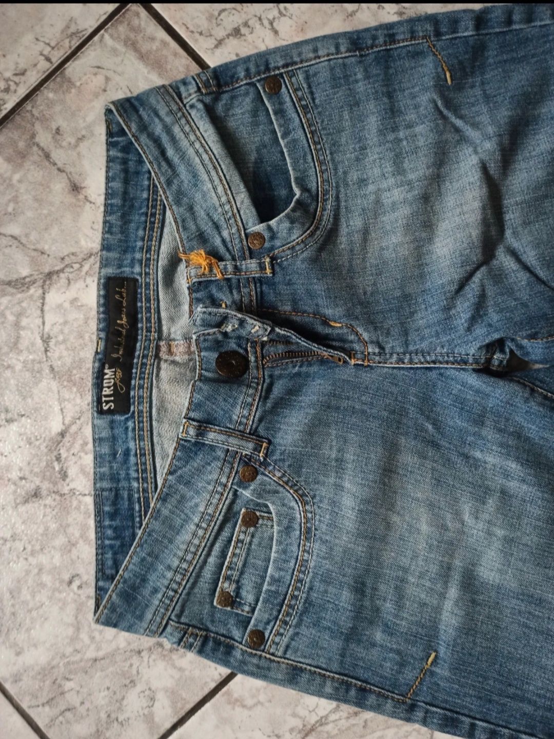 Damskie jeansy dzwony baggy vintage 90s