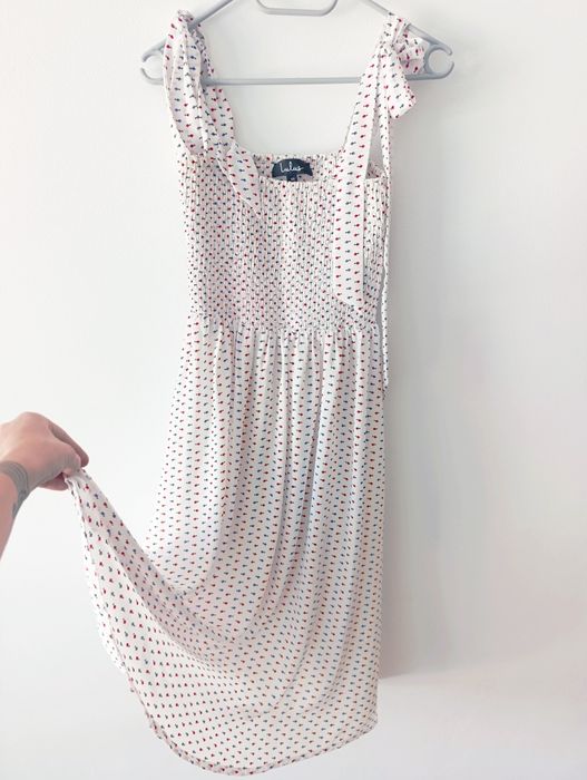 Sukienka damska, elegancka, zwiewna, biała, XS, 34, L, 40, Lulus