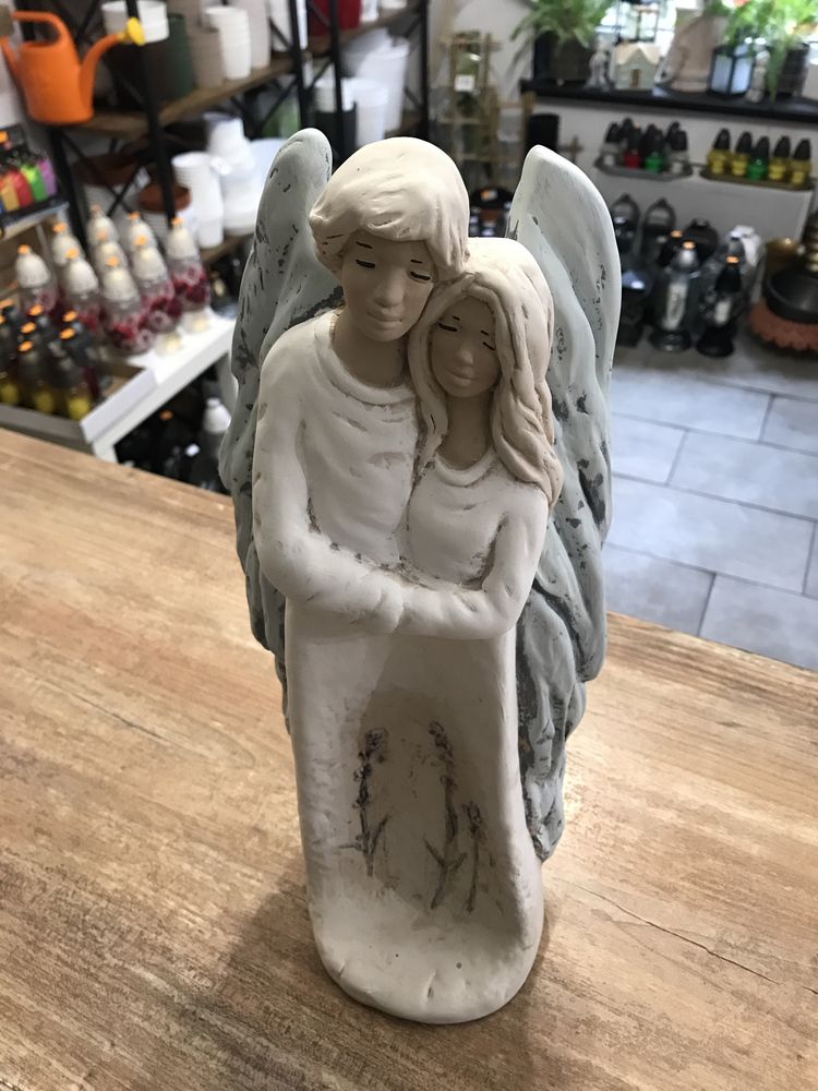Figurka gipsowa para aniołów