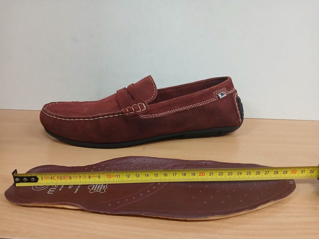 Мокасини  45-46 р/30 см Нові, стокові шкіряні(замш) Man by Gemo Оригін