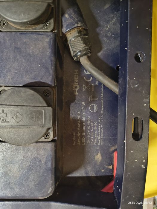 Lampa, naświetlacz LED Förch 47 gniazdko 240v 5000lumen