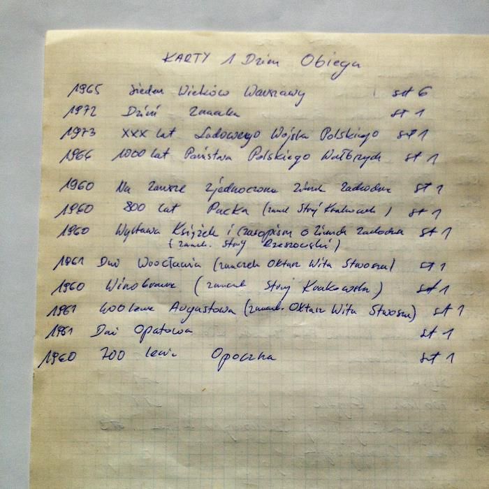 Karty 1 dnia obiegu ,FDC Koperty 1 dnia obiegu