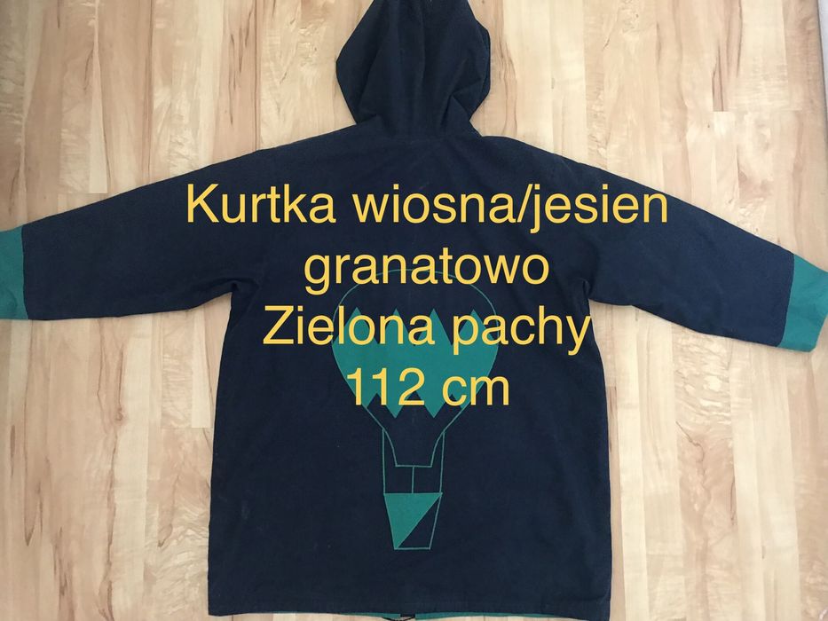 Kurtka rozm L/ XL granatowo zielona przeciwdeszczowa przeciwwiatrowa