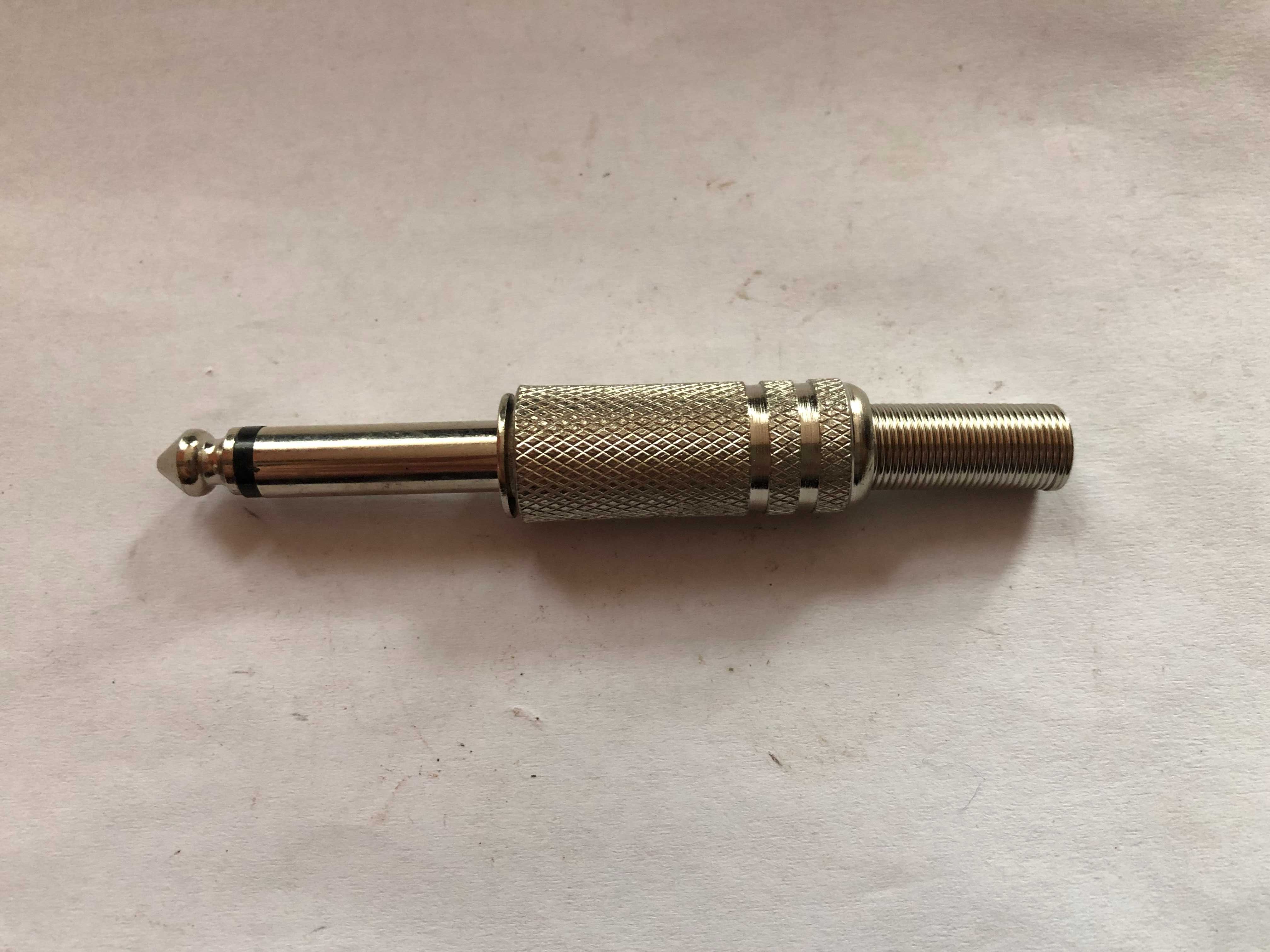 Wtyk rozbieralny audio 2 szt. metalowy jack fi 6,3 mm  wtyczka