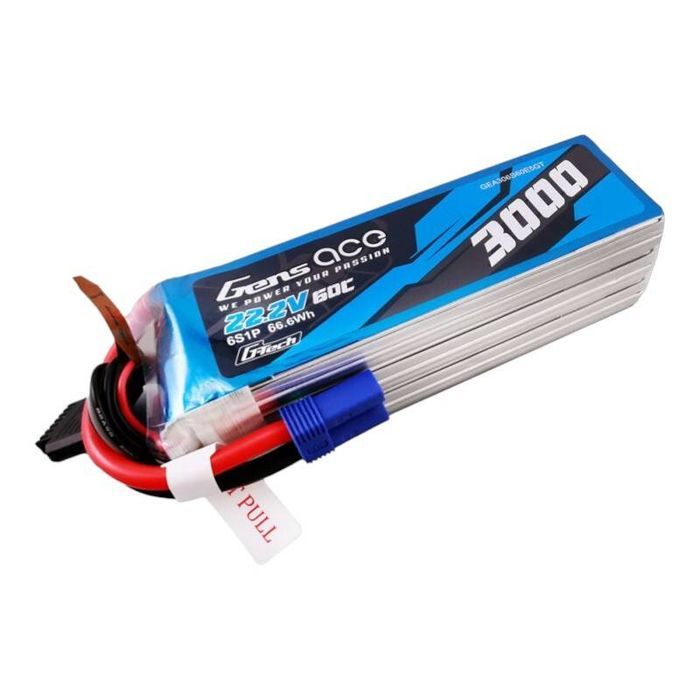 Akumulator Gens Ace Lipo 3000Mah 22.2V 60C 6S1P Ec5 Do Rc