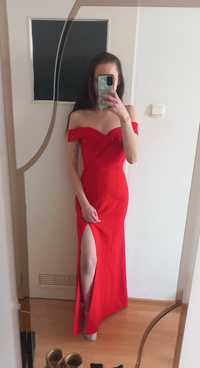 Sukienka długa czerwona