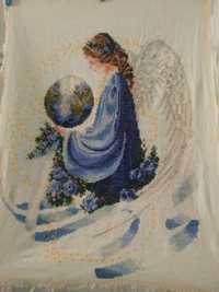 Obraz anioła- haft krzyżykowy 45x60