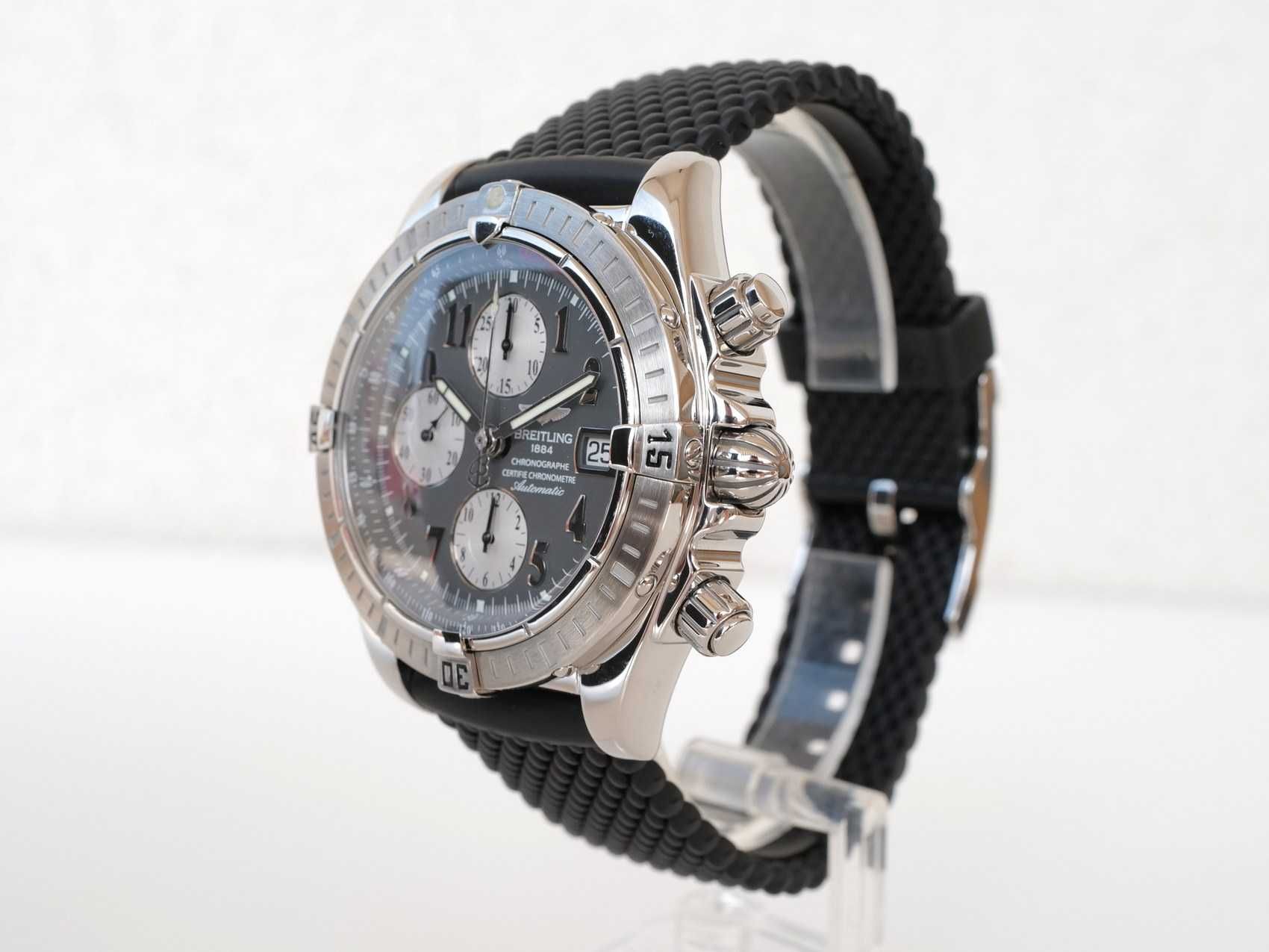 Breitling Chronomat Evolution Chronograph 44 Grey Panda Dial
