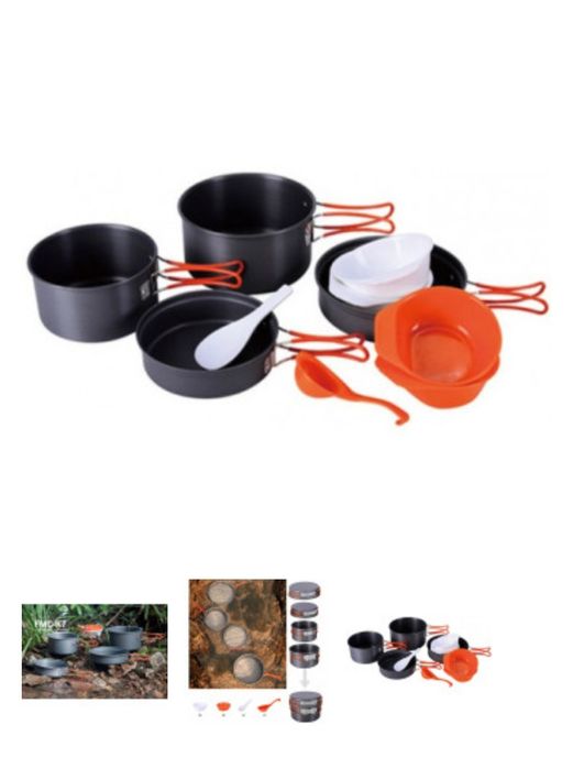 Fнабір посуду на 2-3 чол для кемпінг,активного відпочинку на природі