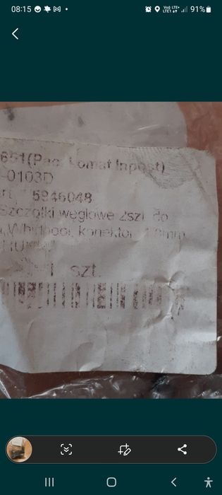 Szczotki węglowe do pralki  silnik candy hoover