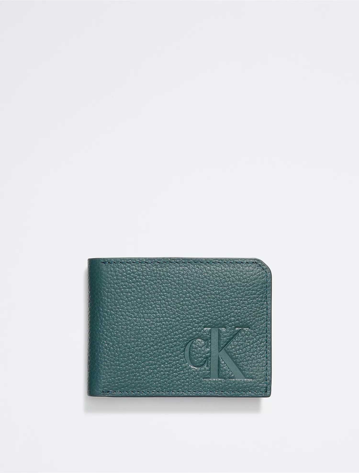 Новый кошелек кожаный calvin klein (ck leather wallet) с америки