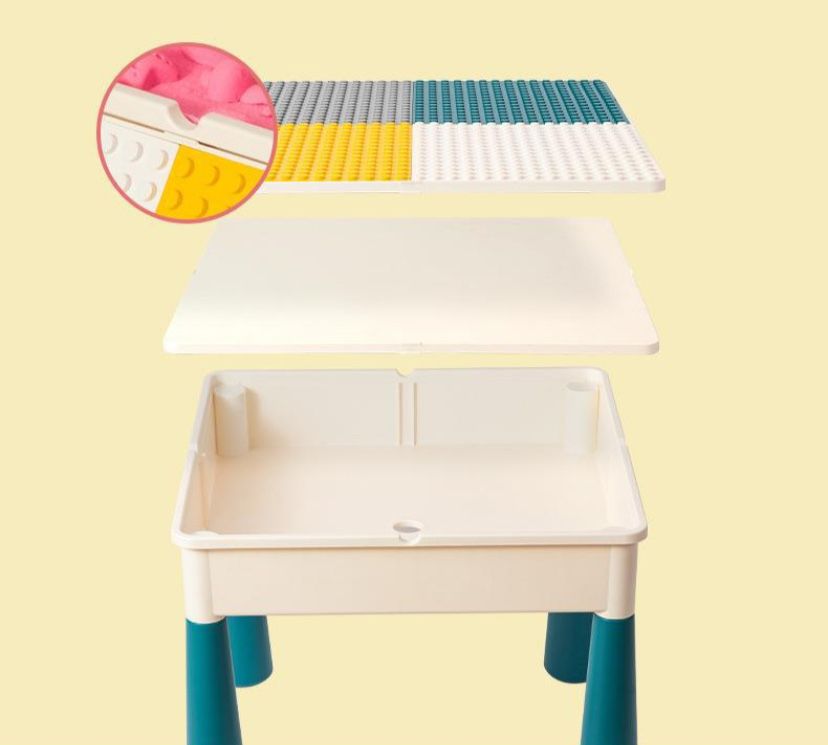 Ігровий столик з конструктором лего з стільцем,+200 деталей