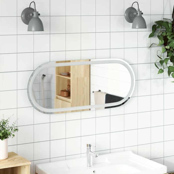 Vidaxl Lustro Łazienkowe Z Led, 90X40 Cm, Owalne