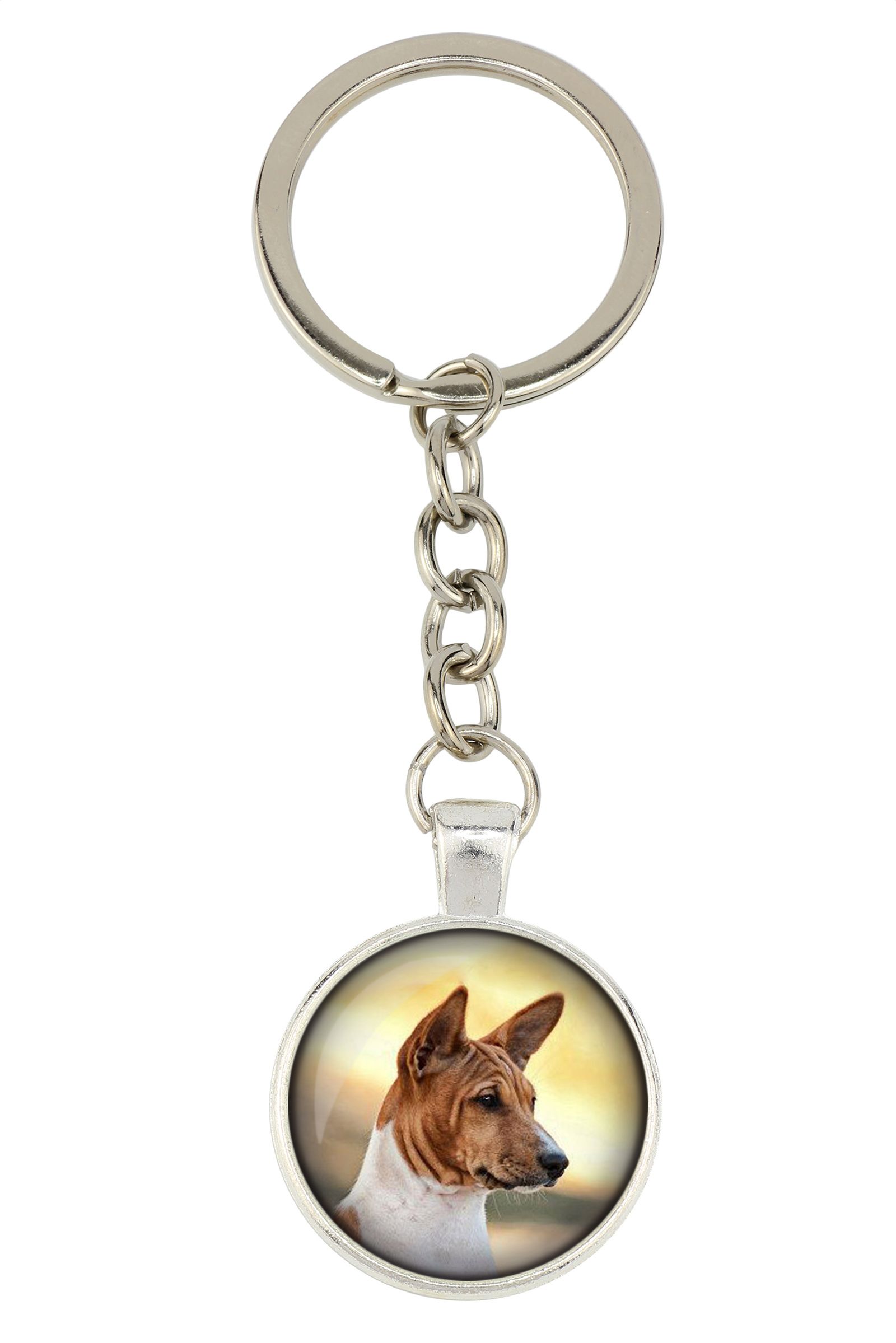 Basenji brelok w pudełku ze zdjęciem Art-Dog