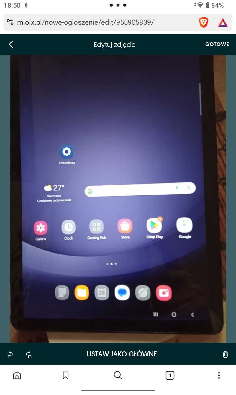 ELEGANCKI tablet Samsung A9+ 5G. Gwarancja producenta