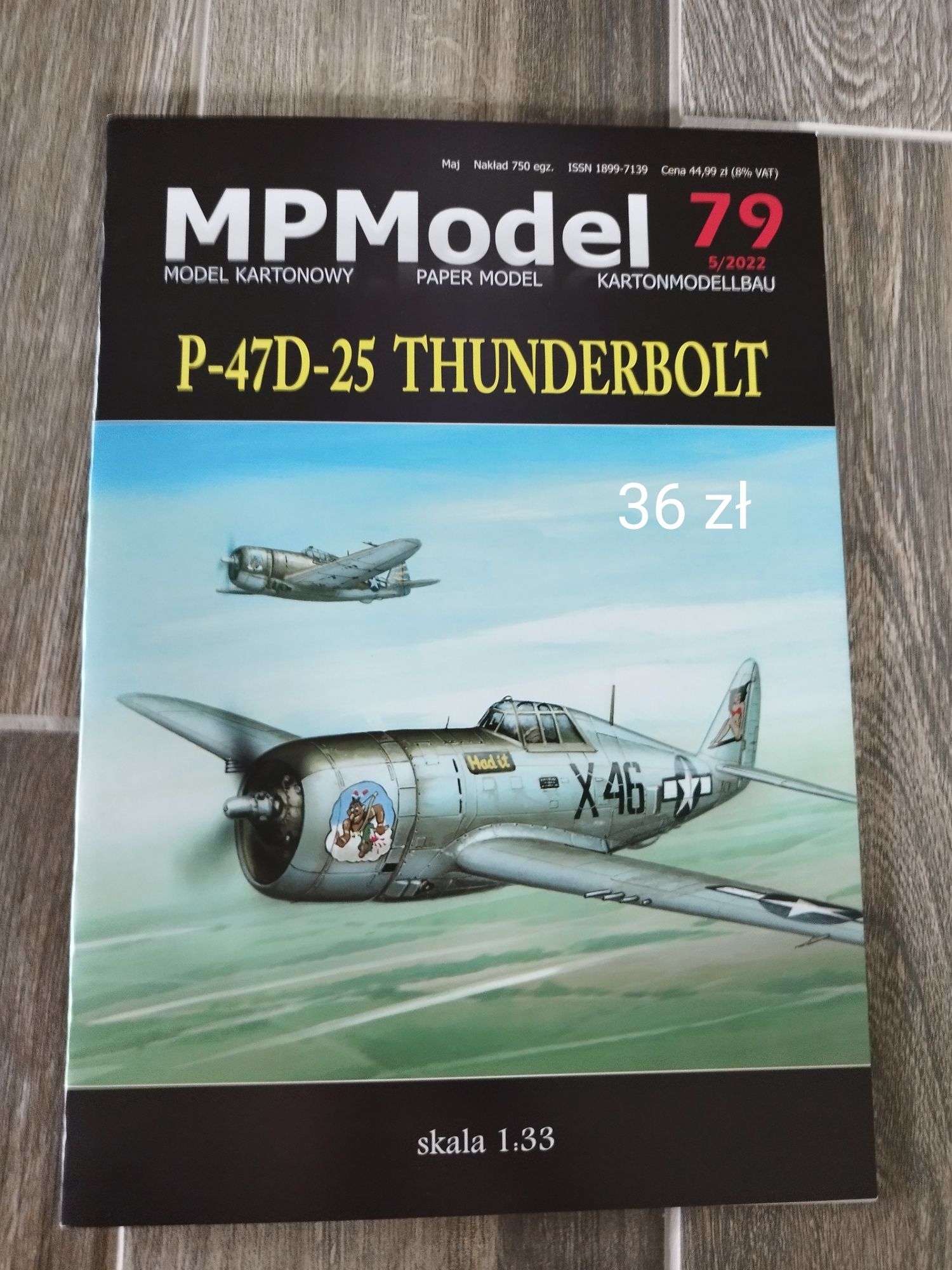 Model kartonowy P-47D-25 Thunderbolt