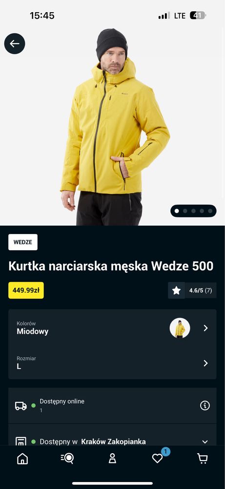 Kurtka narciarska męska Wedze 500 L