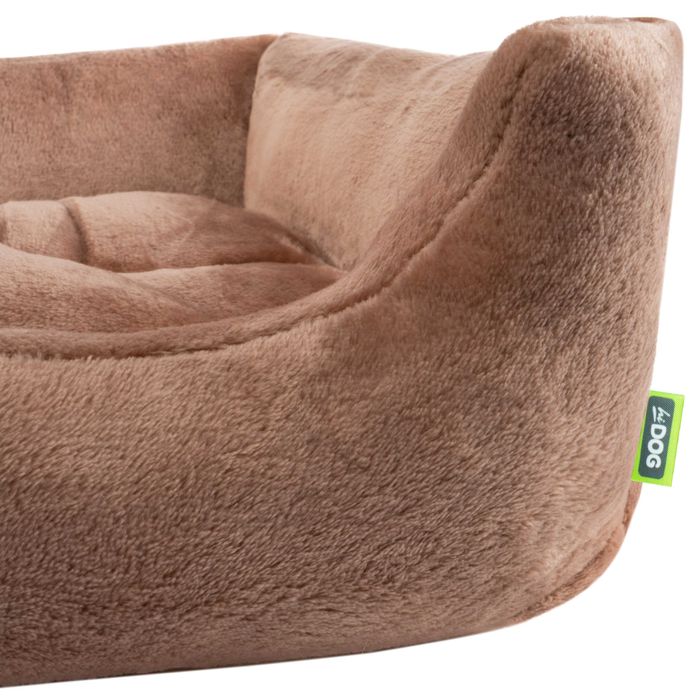 Лежанка відкрита плюшева для собаки або кота, S (38*48*12см), Карамель