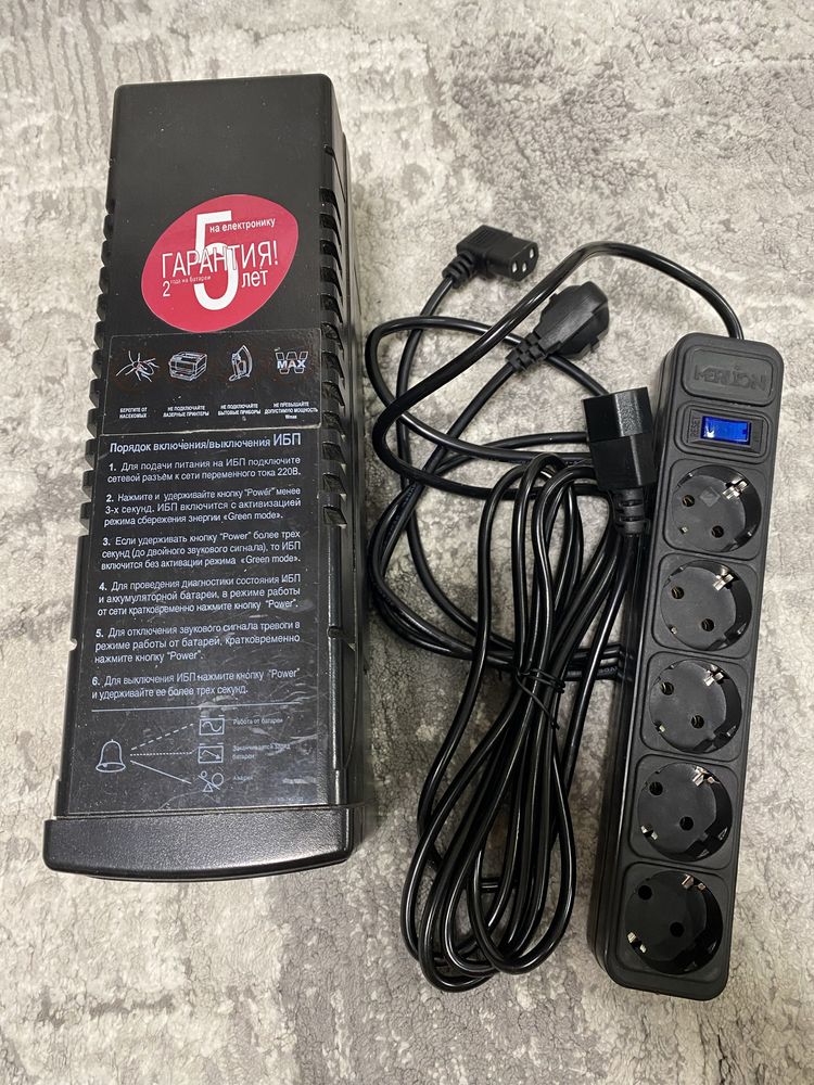 UPS ДБЖ Powercom BNT-800AP 480W новий акумулятор