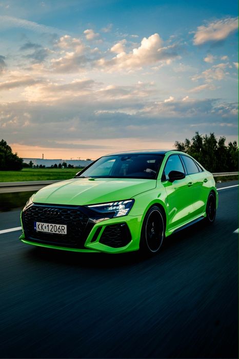 Wypożyczalnia samochodów Audi RS3 wynajem rent a CAR auto do ślubu