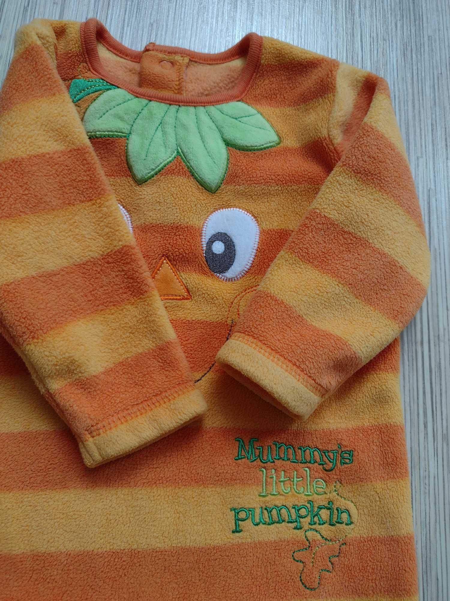 GEORGE, rozmiar 6-9 miesięcy, DYNIA / pajacyk / strój / Halloween