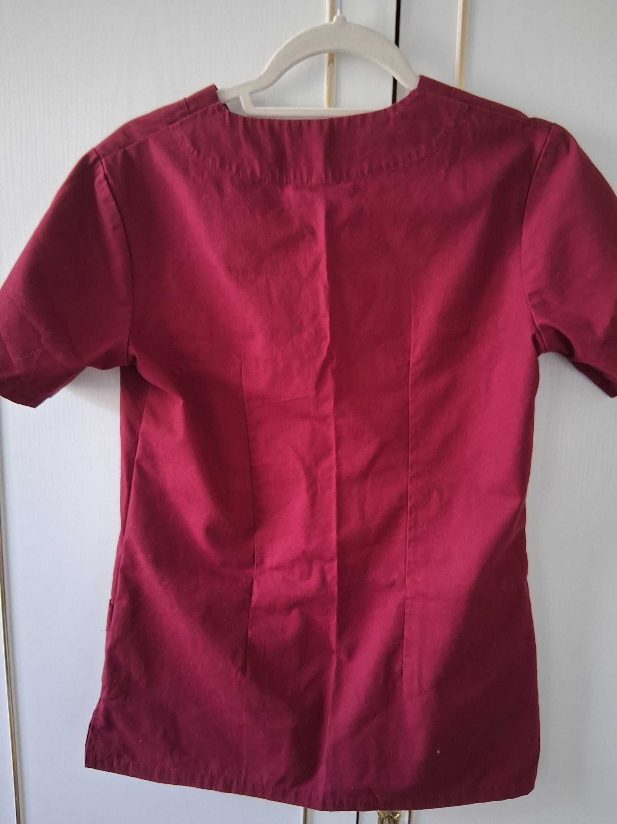 Komplet medyczny (scrubs) bordowy