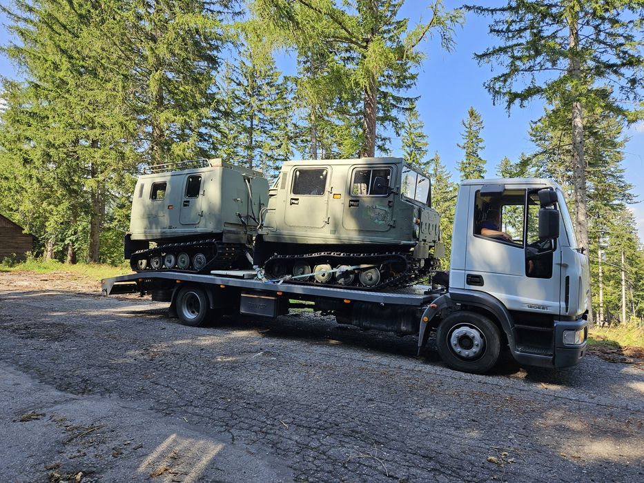 Transport maszyn rolniczych, transport maszyn, laweta, niskopodwozie