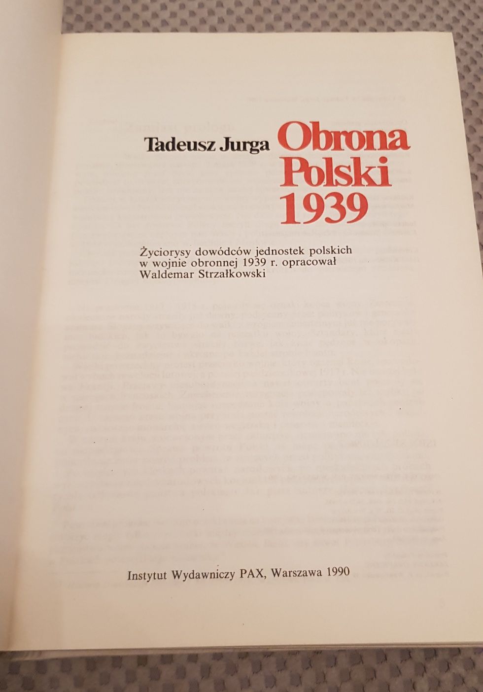 Tadeusz Jurga. Obrona Polski 1939.