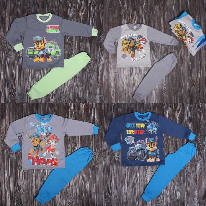 Піжама Щенячий патруль, тепла з начосом на 1-6 років