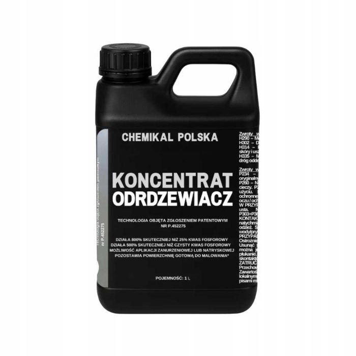 Odrdzewiacz koncentrat 1L do rozcieńczania - Technologia pat. P.452275
