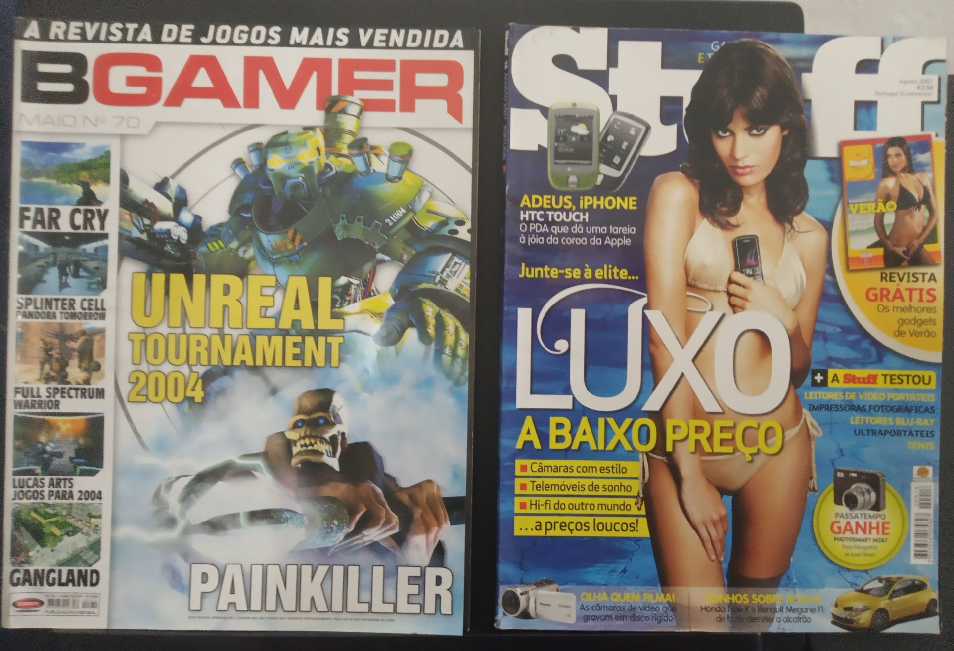 Revistas: Play Magazine, Gadget, FotoChoque, Stuff, BGamer, Newsweek,
