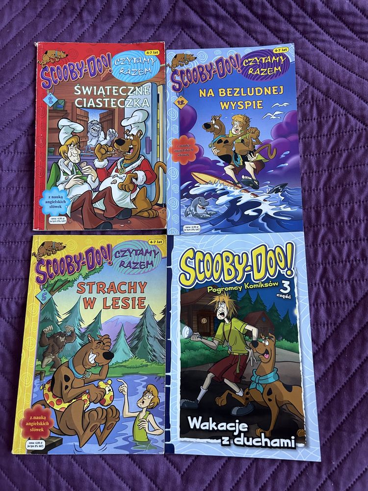 Scooby-doo 4 książki, strachy w lesie, wakacje z duchami