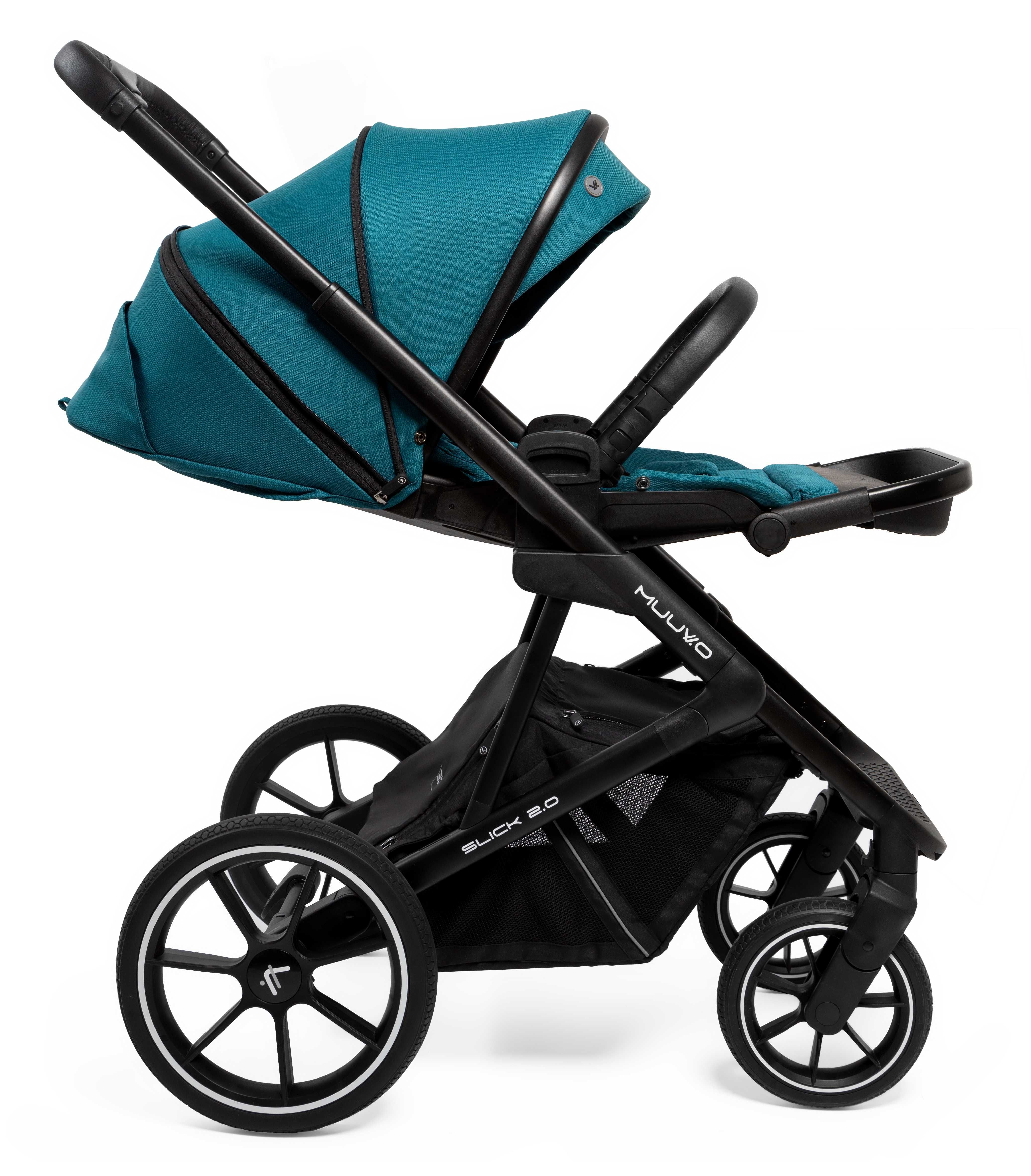 Wózek Muuvo SLICK 2.0 2w1 Lekki Składany Gondola+Spacerówka +Adaptery